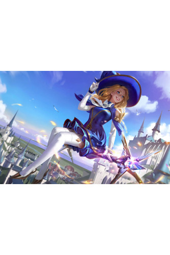 Poster League Of Legends - LOL - Wild Rift Lux Sorceress Skin Splash - Games