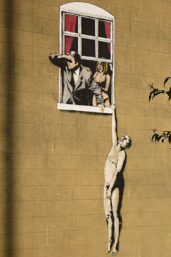 Poster Bansky - Grafite - Street Art