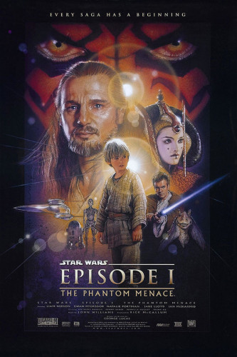 Poster Star Wars Geek Nerd Guerra Estrelas Episodio Ameaca Fantasma Phantom Menace