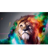 Poster Leão  - Coleção Colors - Animais