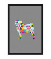 Poster Cachorro - Animais - Geométrico - Abstrato