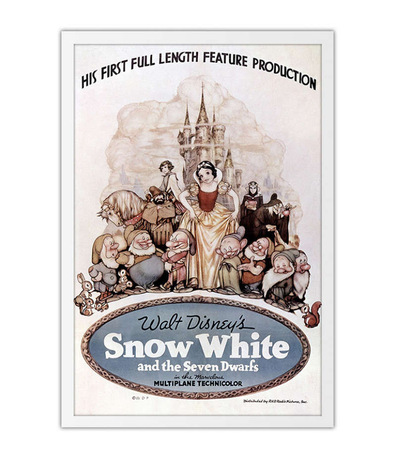 Poster Vintage Branca de Neve e os Sete Anões