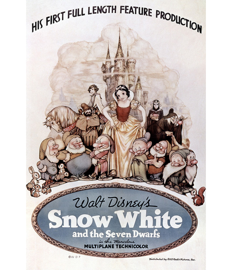 Poster Vintage Branca de Neve e os Sete Anões