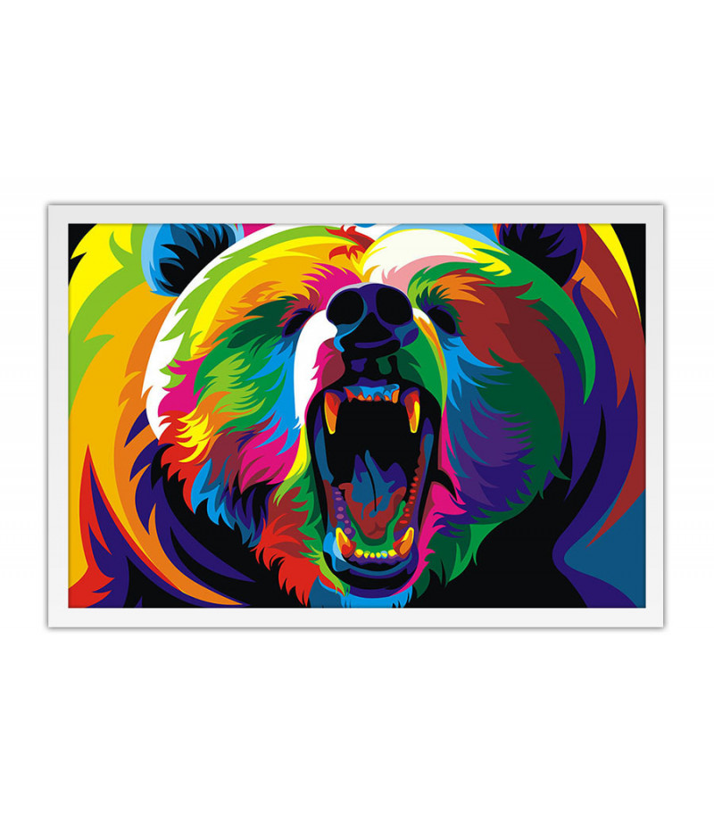 Poster Urso - Coleção Colors - Animais