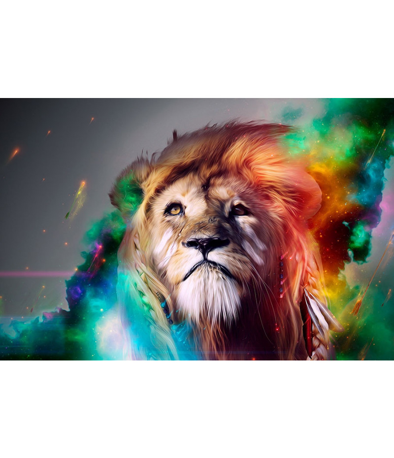 Poster Leão  - Coleção Colors - Animais