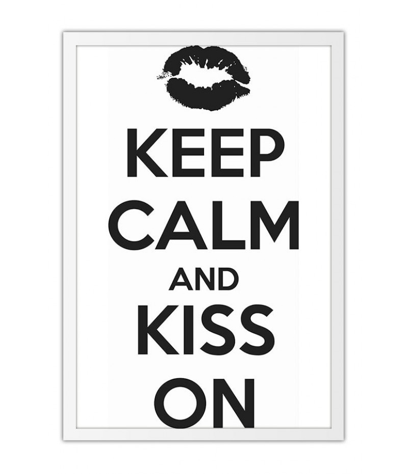 Poster Colecao Keep Calm And Kiss On