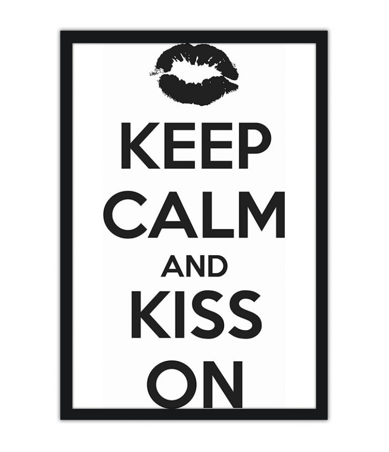 Poster Colecao Keep Calm And Kiss On