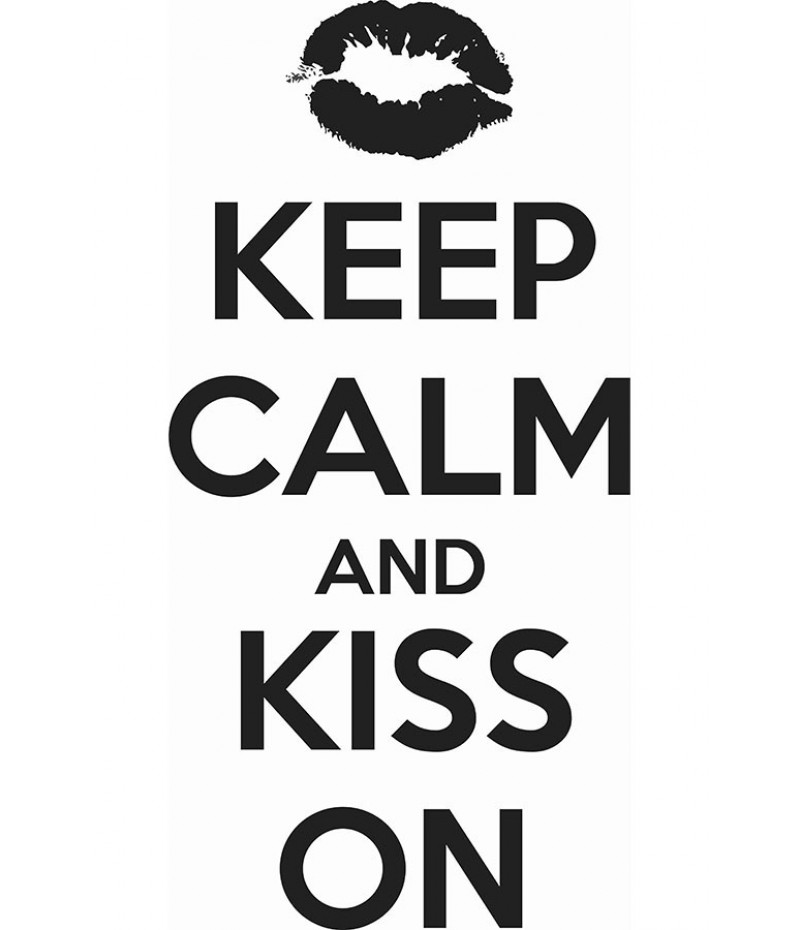 Poster Colecao Keep Calm And Kiss On