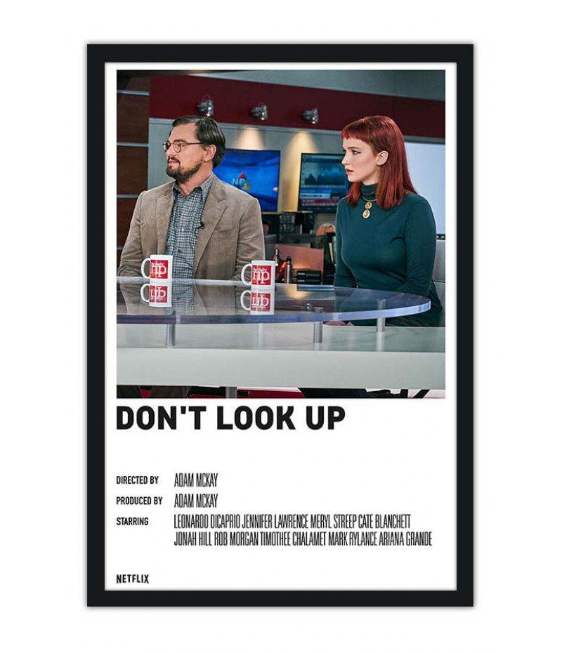 Poster Não Olhe Para Cima - Dont Look Up - Polaroid Poster - Filmes