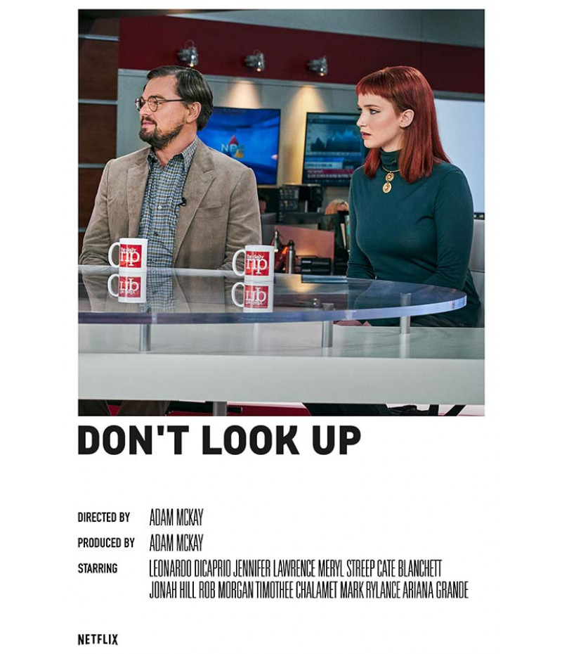 Poster Não Olhe Para Cima - Dont Look Up - Polaroid Poster - Filmes