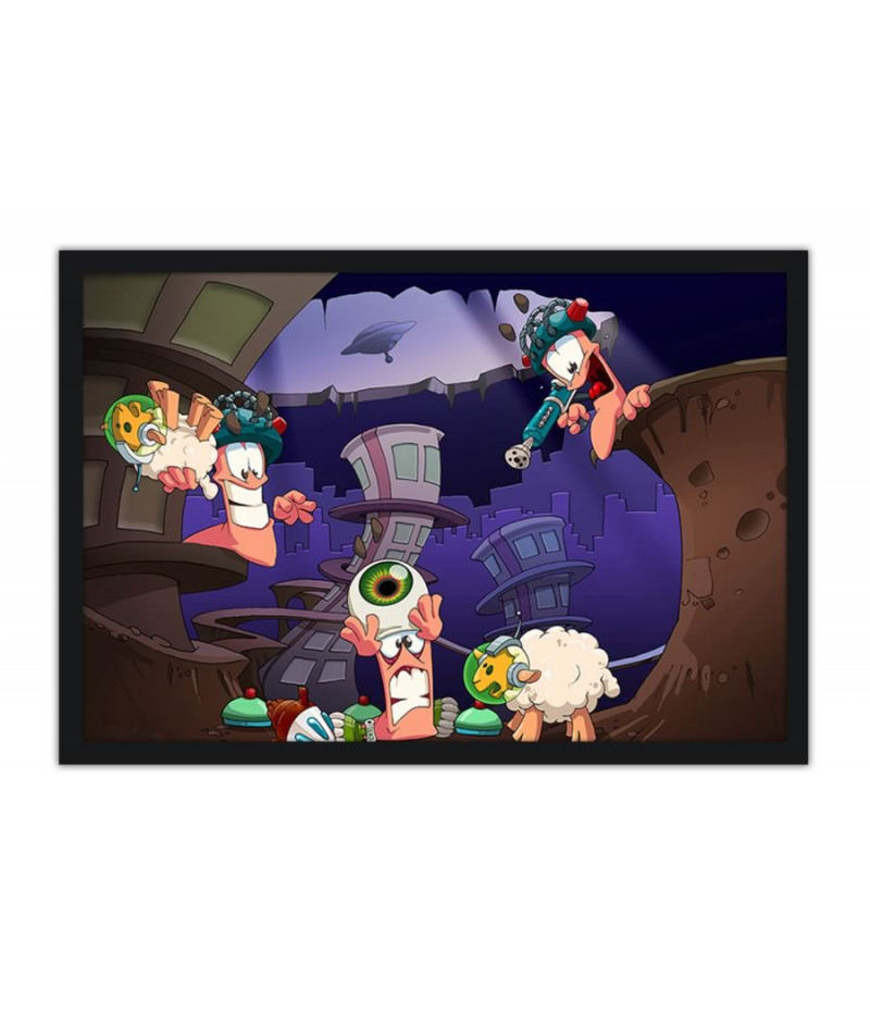 Poster Game Worms a Space Oddity