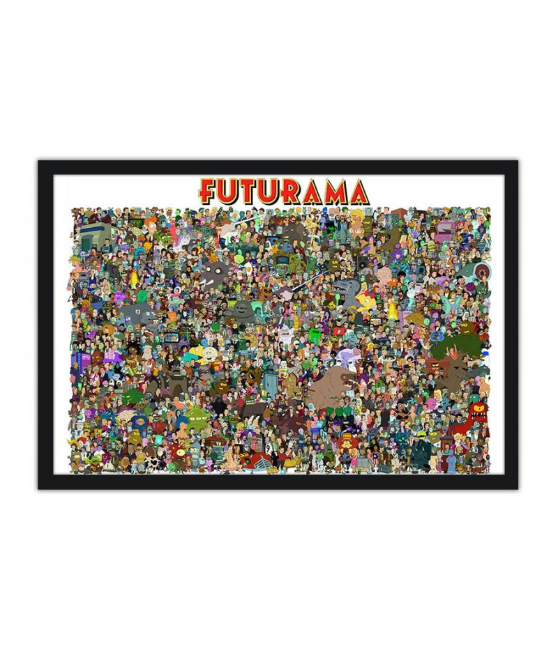 Poster Todos Os Personagens Futurama
