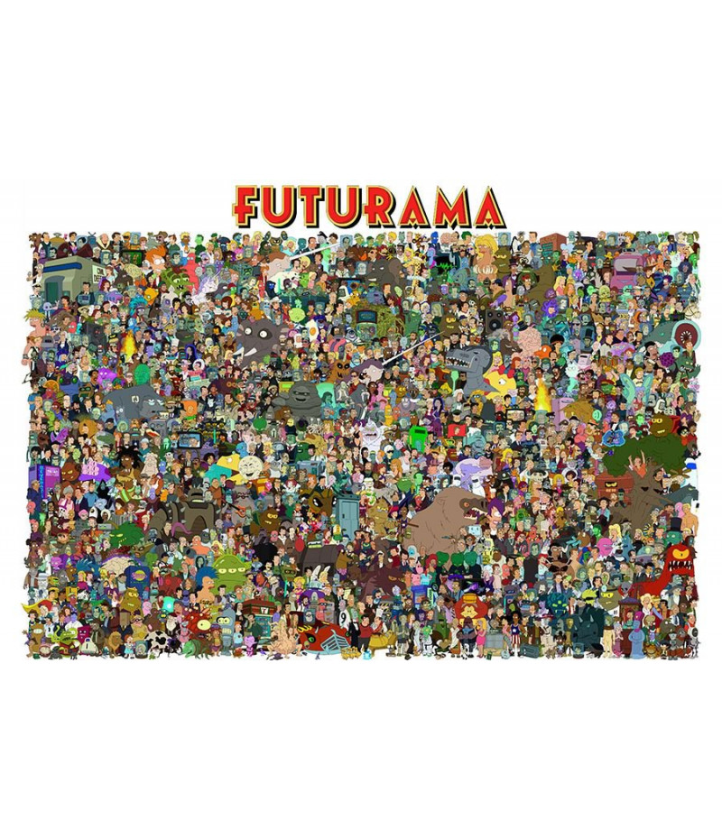 Poster Todos Os Personagens Futurama